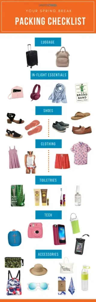 spring break packing list